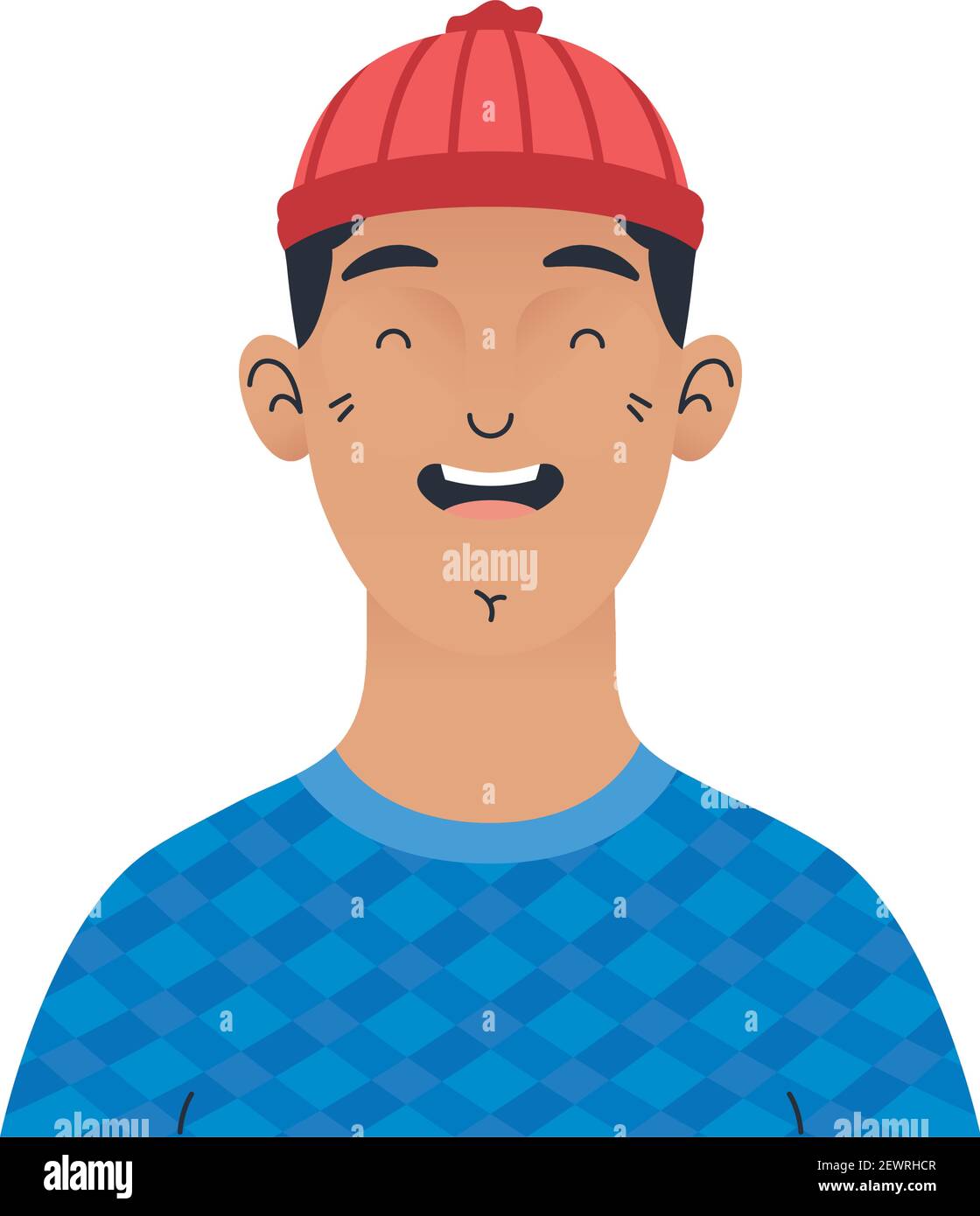 boy wearing hat character man Stock Vector Image & Art - Alamy