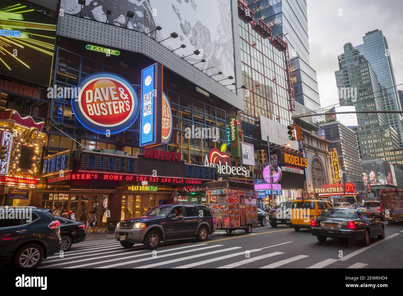 A branch of the Dave & Buster's chain of restaurants on 42nd street in Times  Square in New York on Tuesday, September 6, 2016. The restaurant chain Dave  & Buster's reported third-quarter