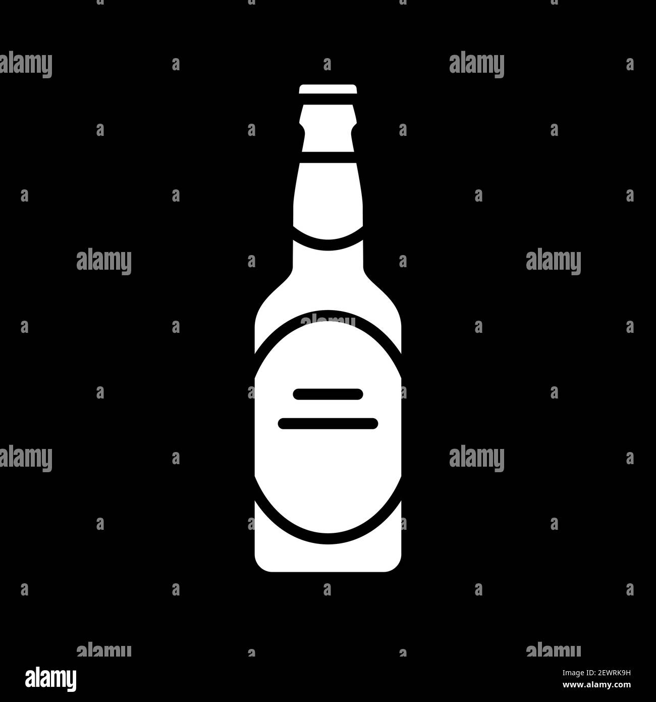 Beer glass dark mode glyph icon Stock Vector Image & Art - Alamy