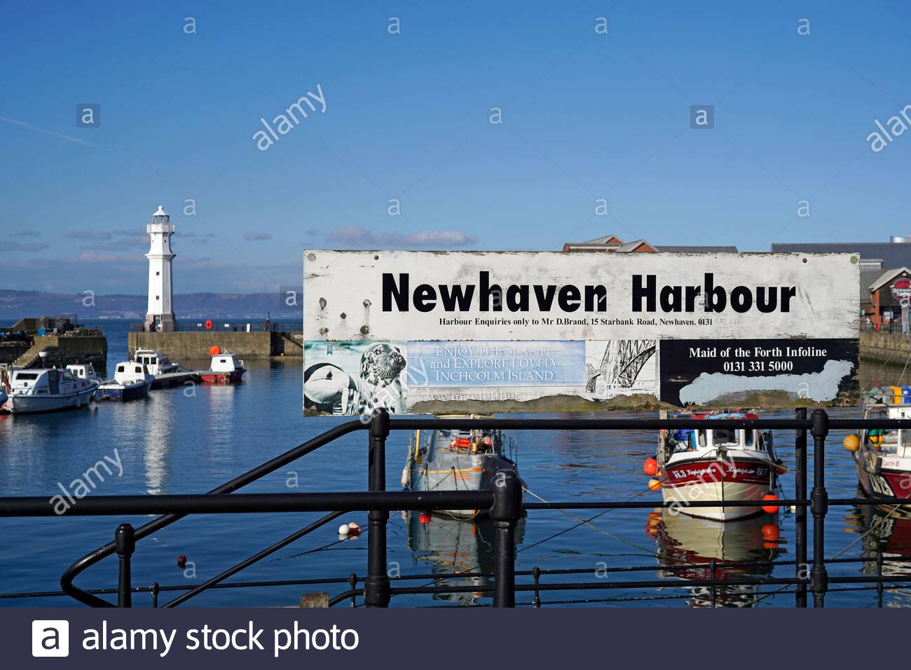Newhaven harbour, Edinburgh, Scotland Stock Photo