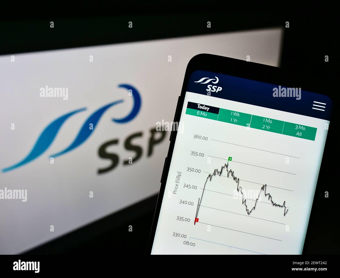 Smartphone With Web Page And Stock Chart Of British Foodservice Company Ssp Group Plc On Screen In Front Of Logo Focus On Center Of Phone Display Stock Photo Alamy Smartphone With Web Page And Stock Chart Of British Foodservice Company Ssp Group Plc On Screen In Front Of Logo Focus On Center Of Phone Display Stock Photo Alamy