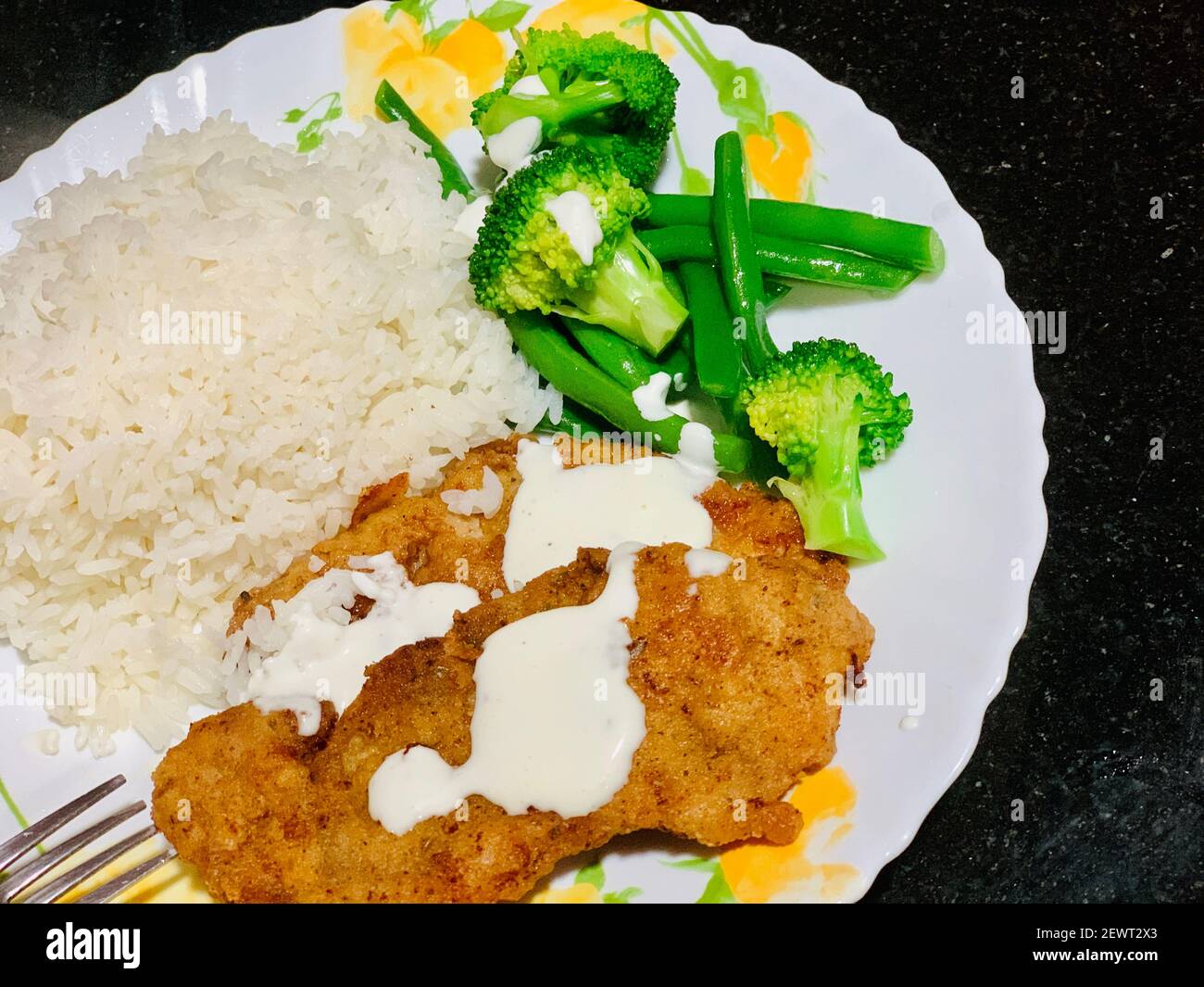 Deep Fried breaded chicken Stock Photo - Alamy