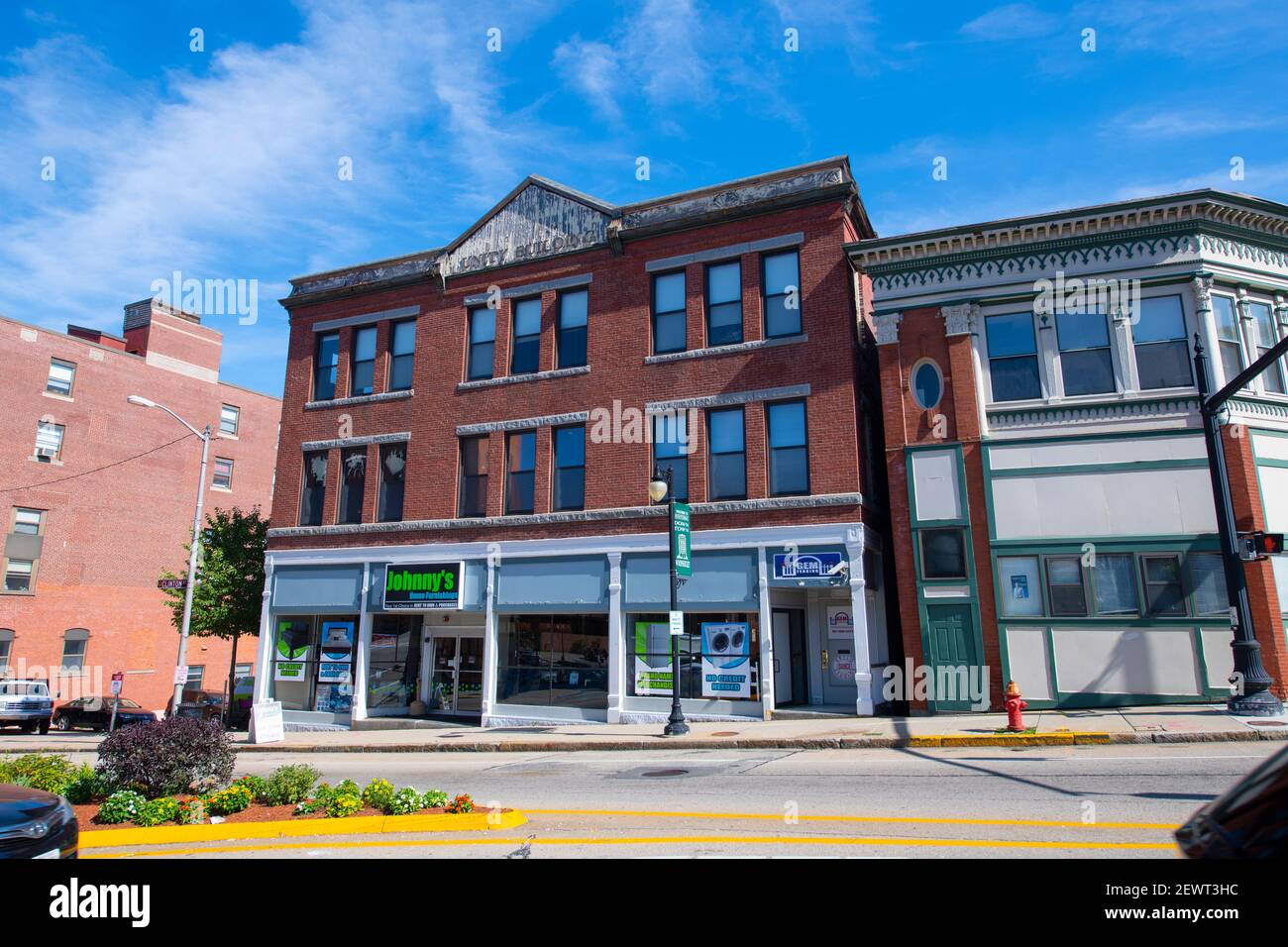Historic Unity Building in Main Street Historic District in downtown