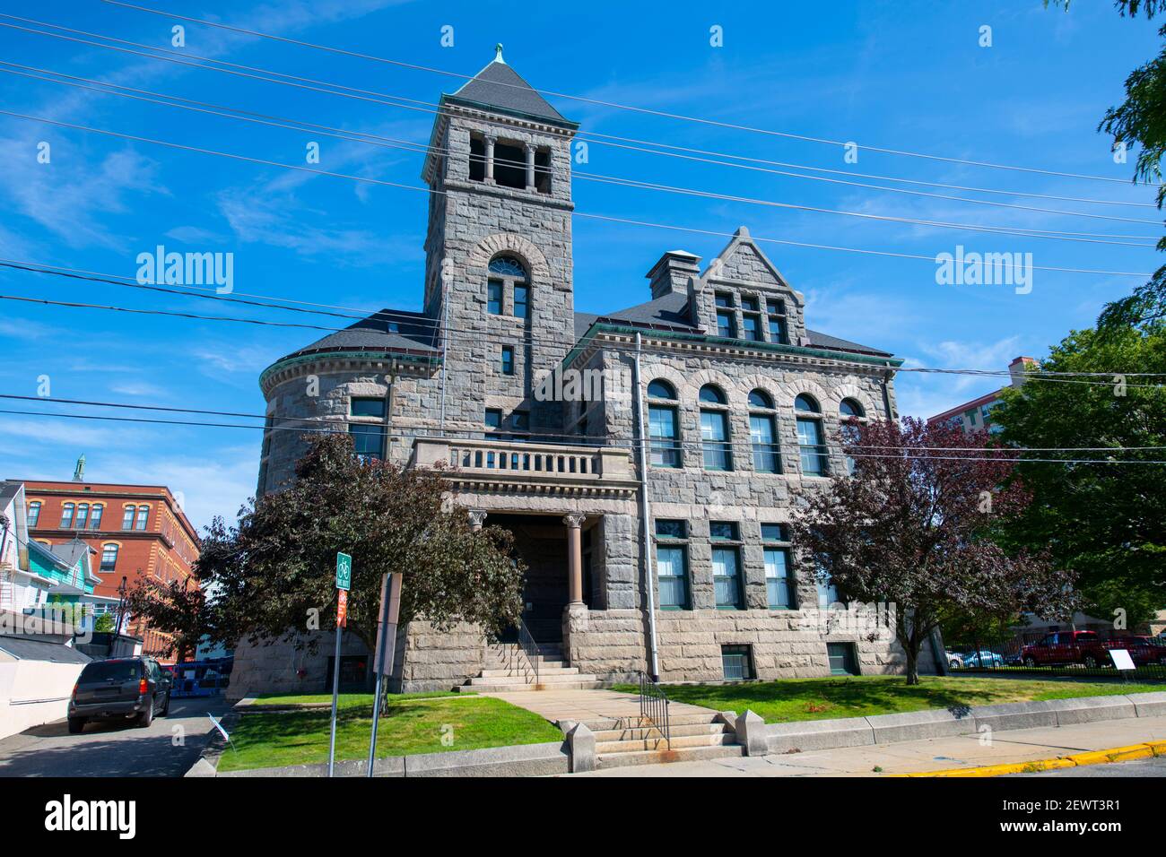 Woonsocket District Courthouse in downtown Woonsocket, Rhode Island RI, USA. Stock Photo