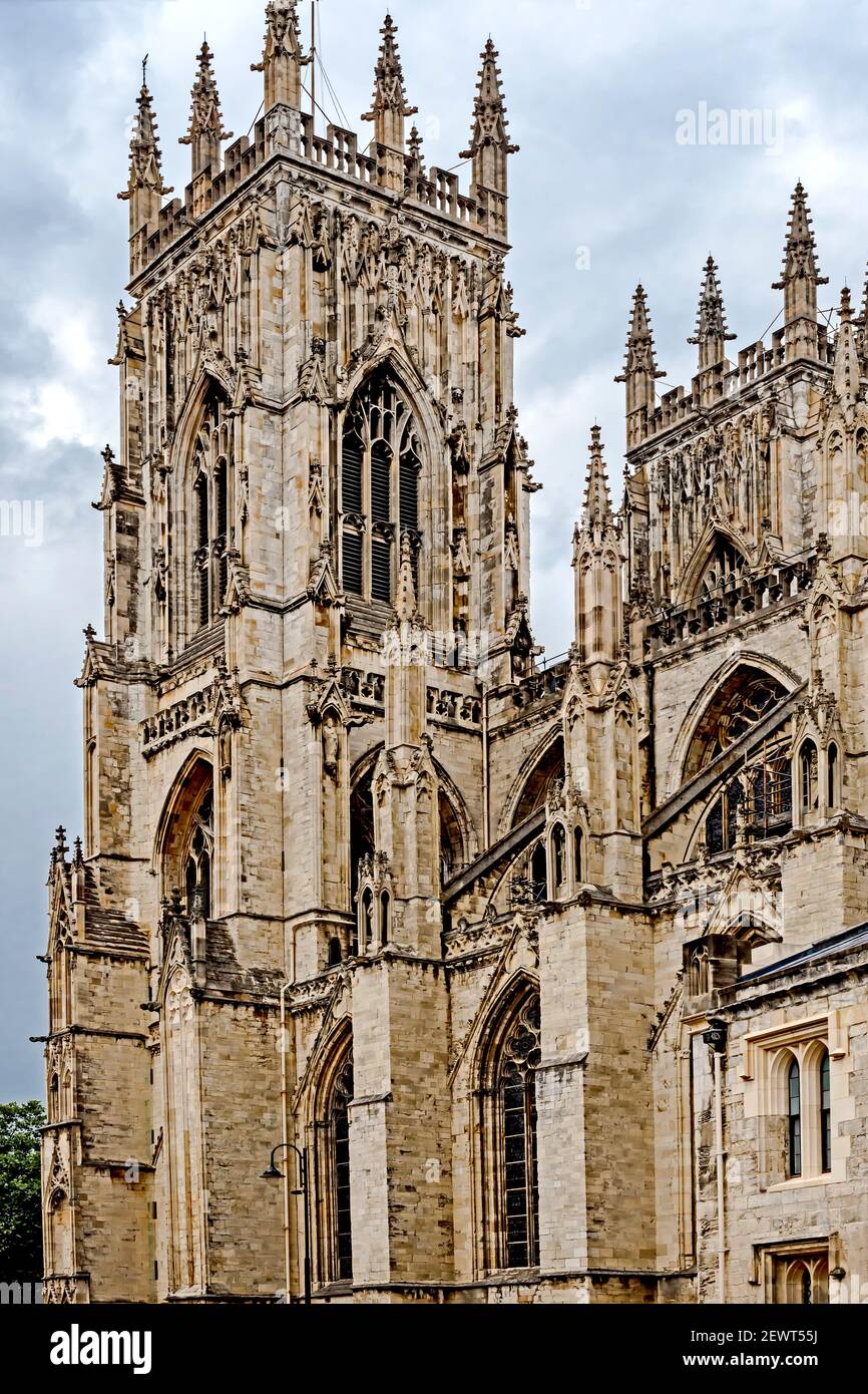 York (Yorkshire, England): Minster - Kathedrale: Stock Photo