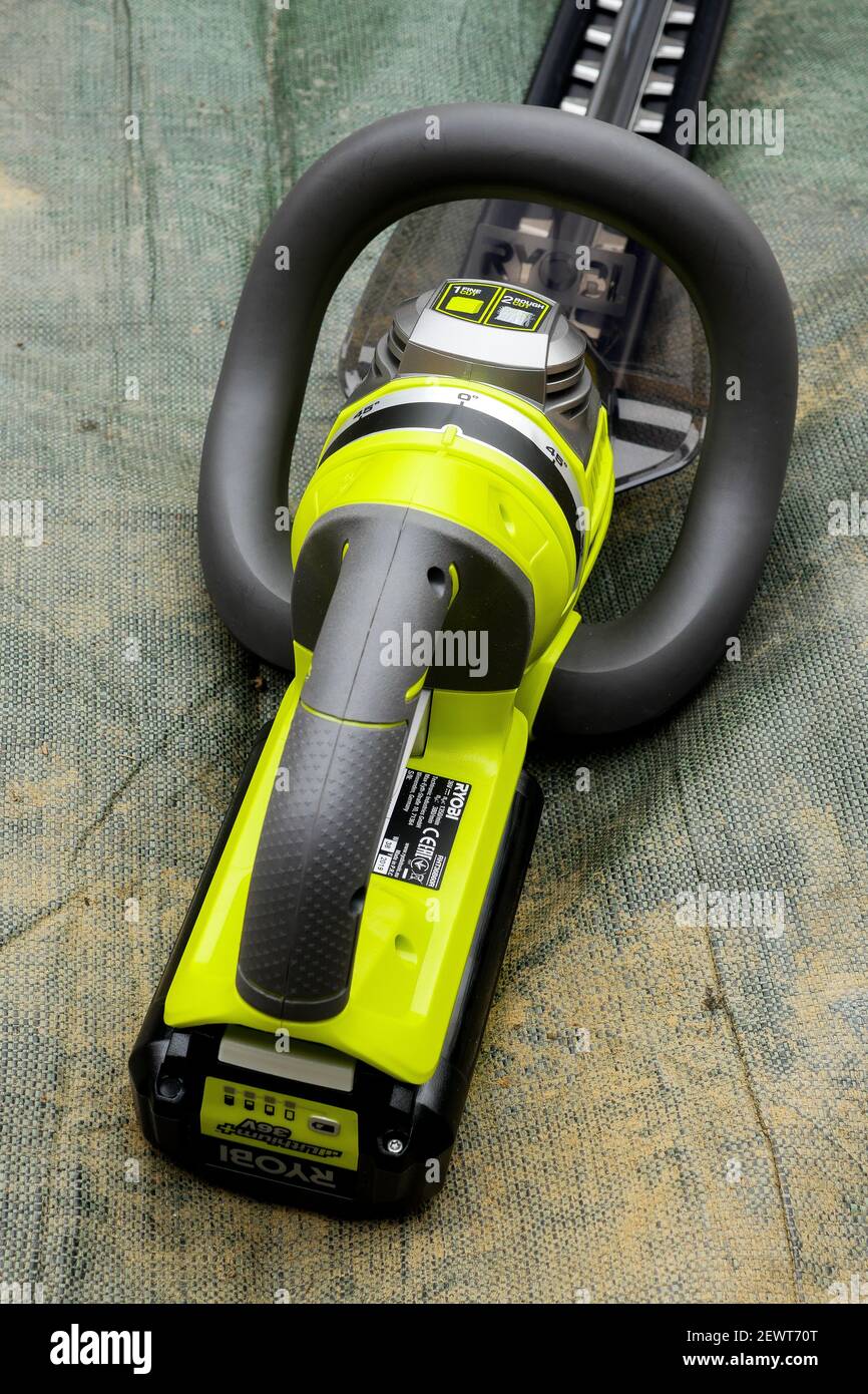 Gardening tool hedge trimmer, Bron, France Stock Photo Alamy