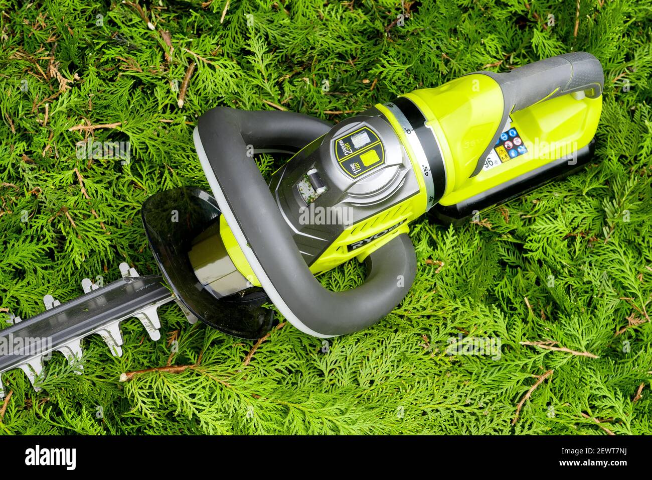 Gardening tool hedge trimmer, Bron, France Stock Photo Alamy