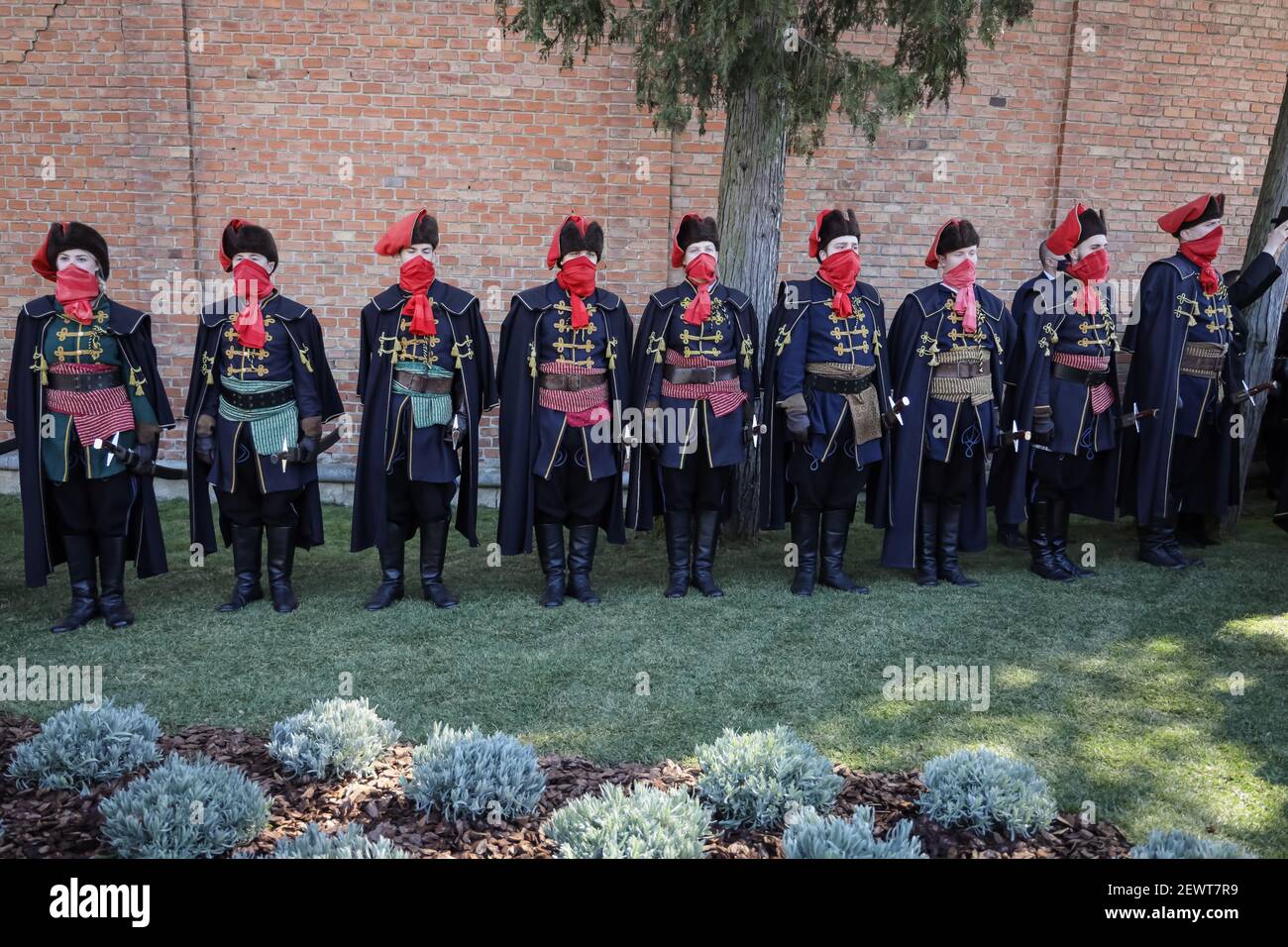 Funeral of Zagreb Mayor Milan Bandic, who died on February 28, 2021 from a heart attack at Zagreb's Mirogoj cemetery. A large number of citizens and p Stock Photo