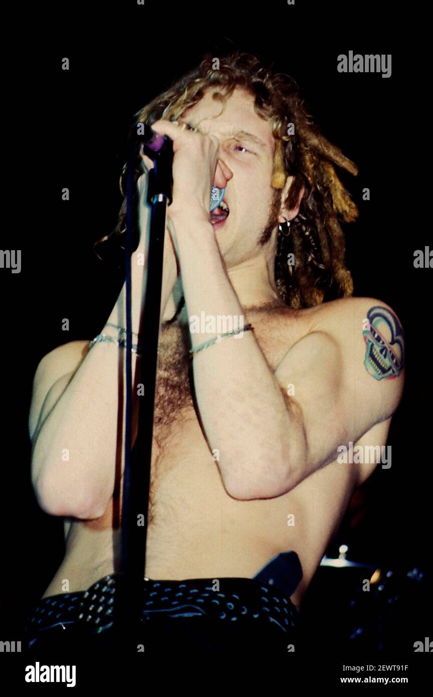 Layne Staley from Alice in Chains live at the Marquee Club. London, March 8th, 1991 | usage worldwide Stock Photo