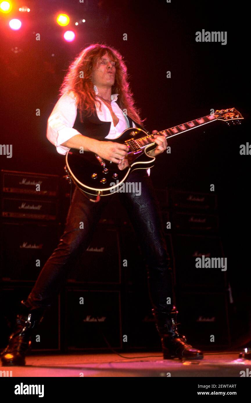 Whitesnake's John Sykes performing live at a 'Slide it in