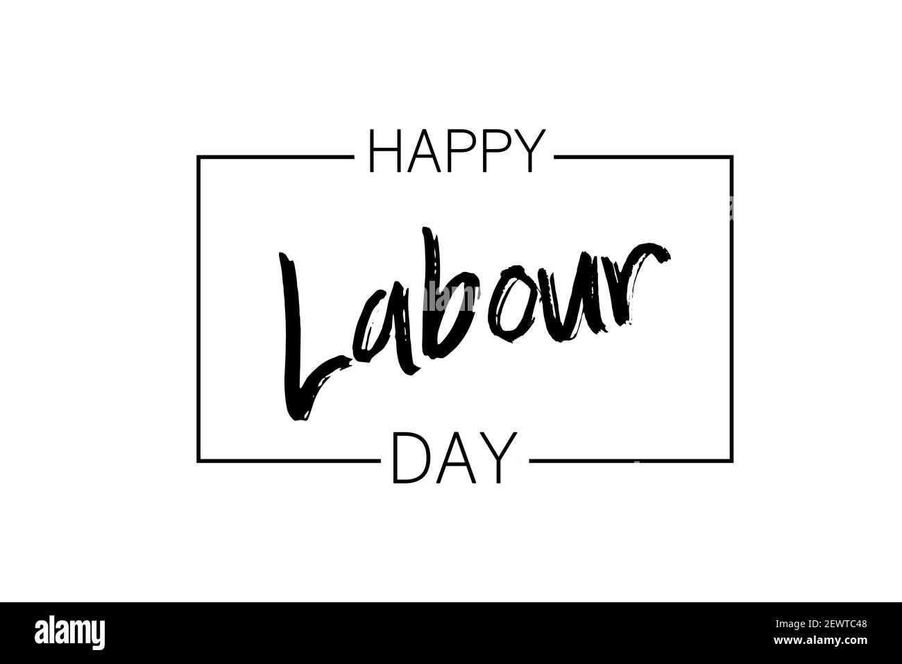 Happy Labour Day calligraphy hand lettering on white background Stock Photo  - Alamy