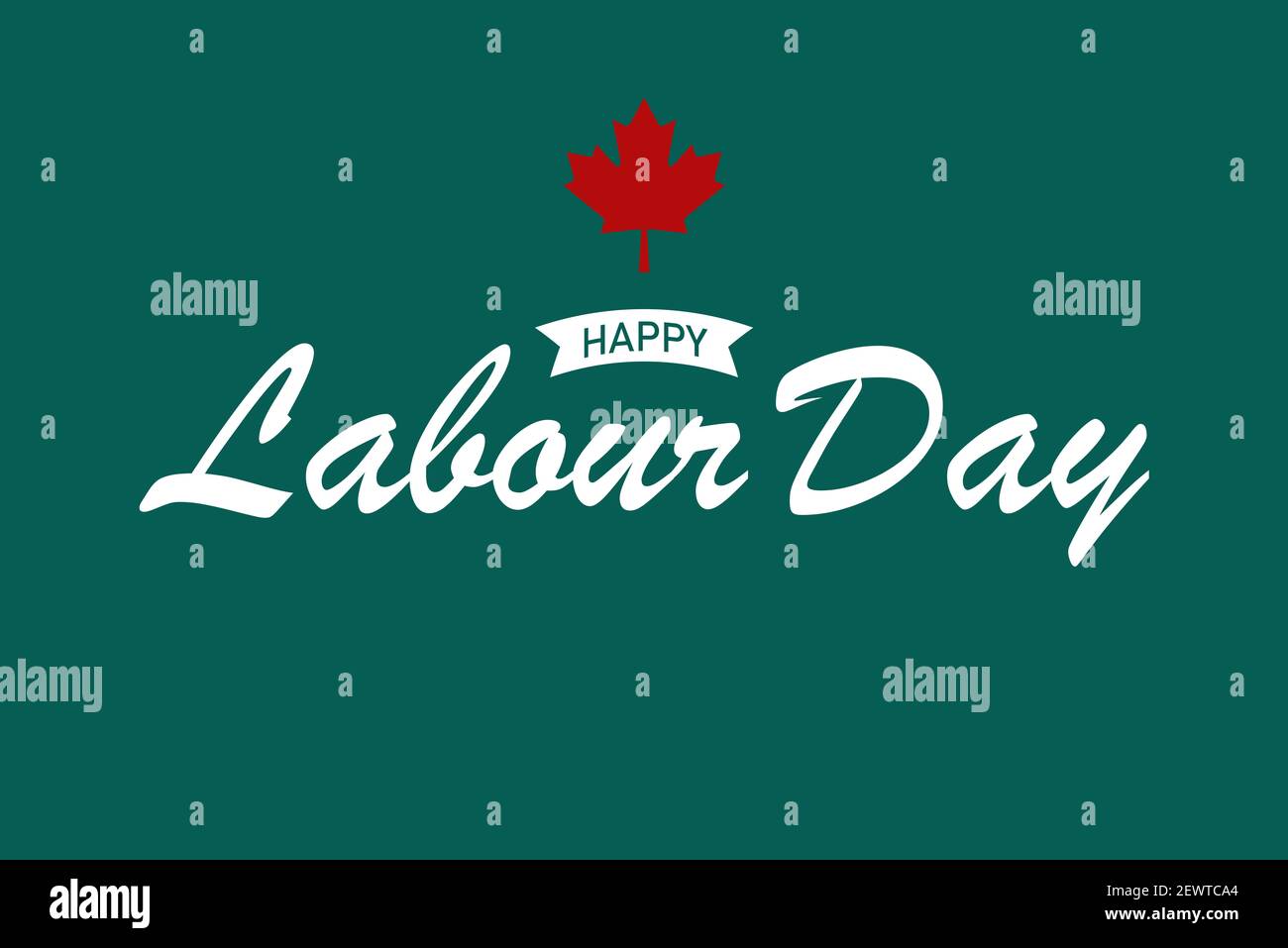 Happy Labour Day calligraphy hand lettering. Holiday in Canada typography  poster Stock Photo - Alamy