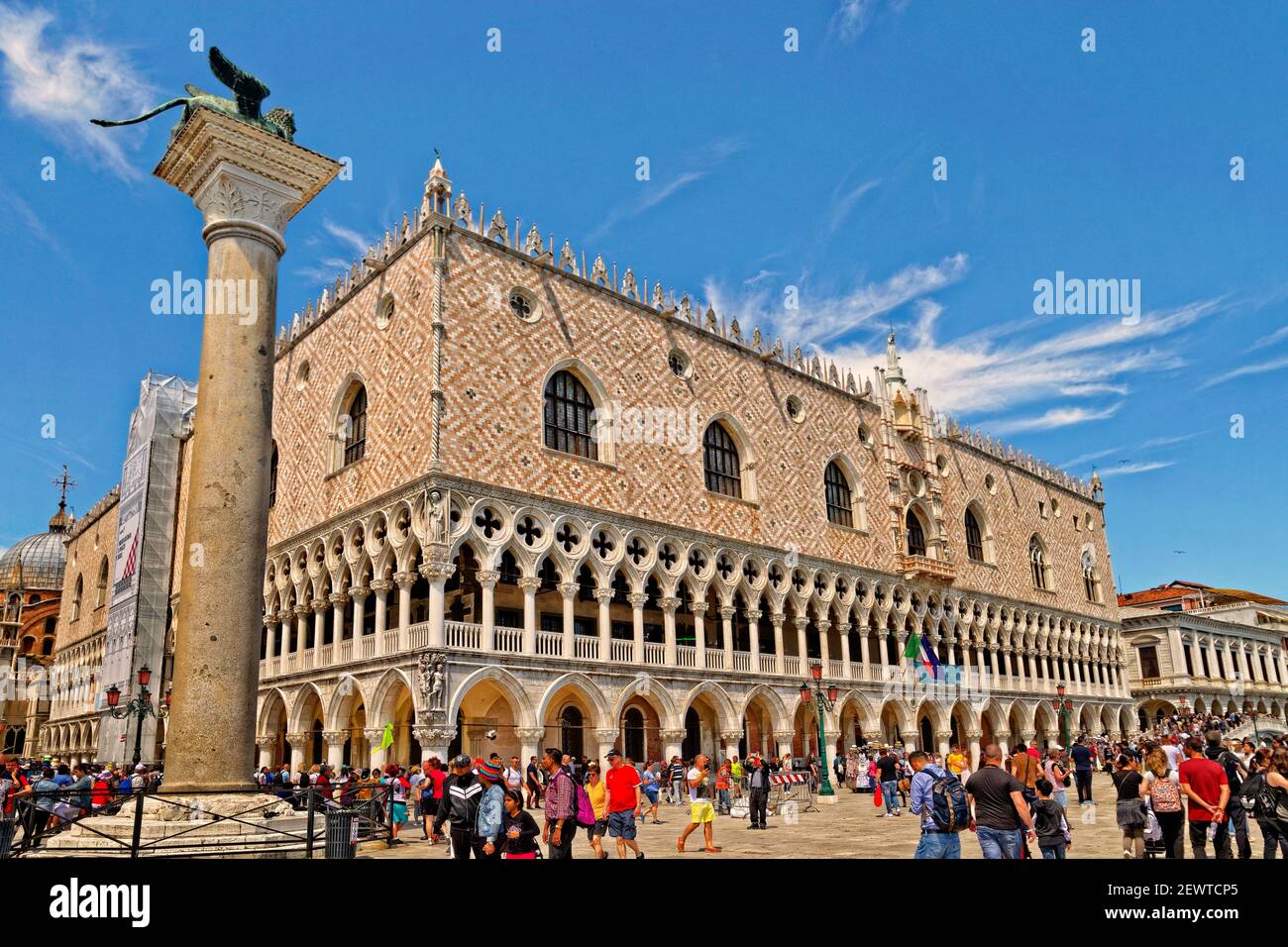 Doges Palace, St Marks Square, Venice, Italy. Stock Photo