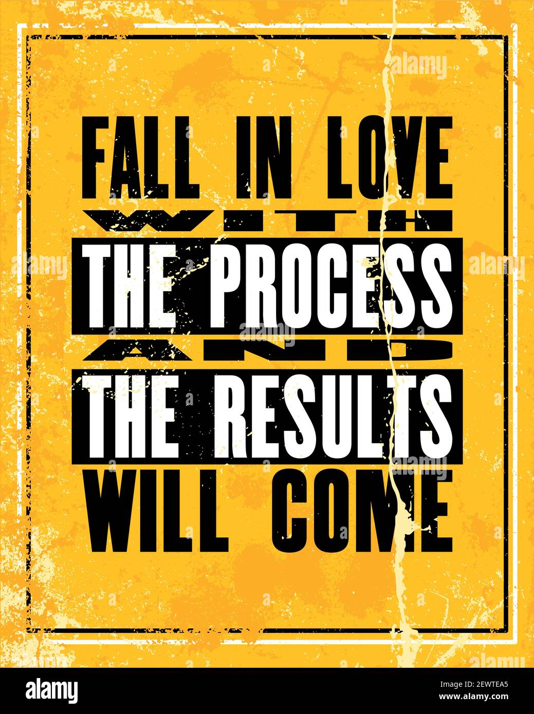 Inspiring motivation quote with text fall in love the process and the