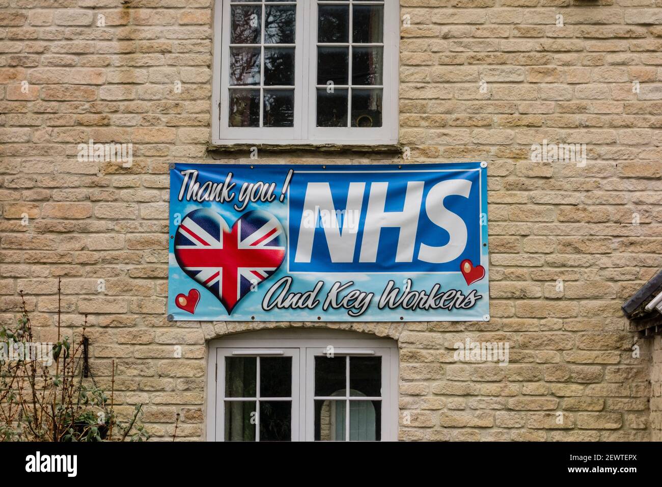 Hand Painted Thank You NHS & Key Workers Stone