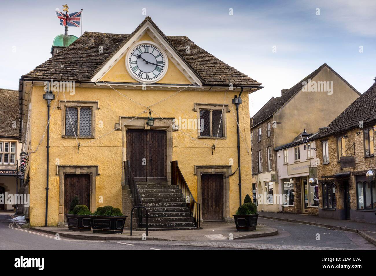 Grade 1 listed Market house in the centre of Tetbury, Gloucestershire, UK Stock Photo