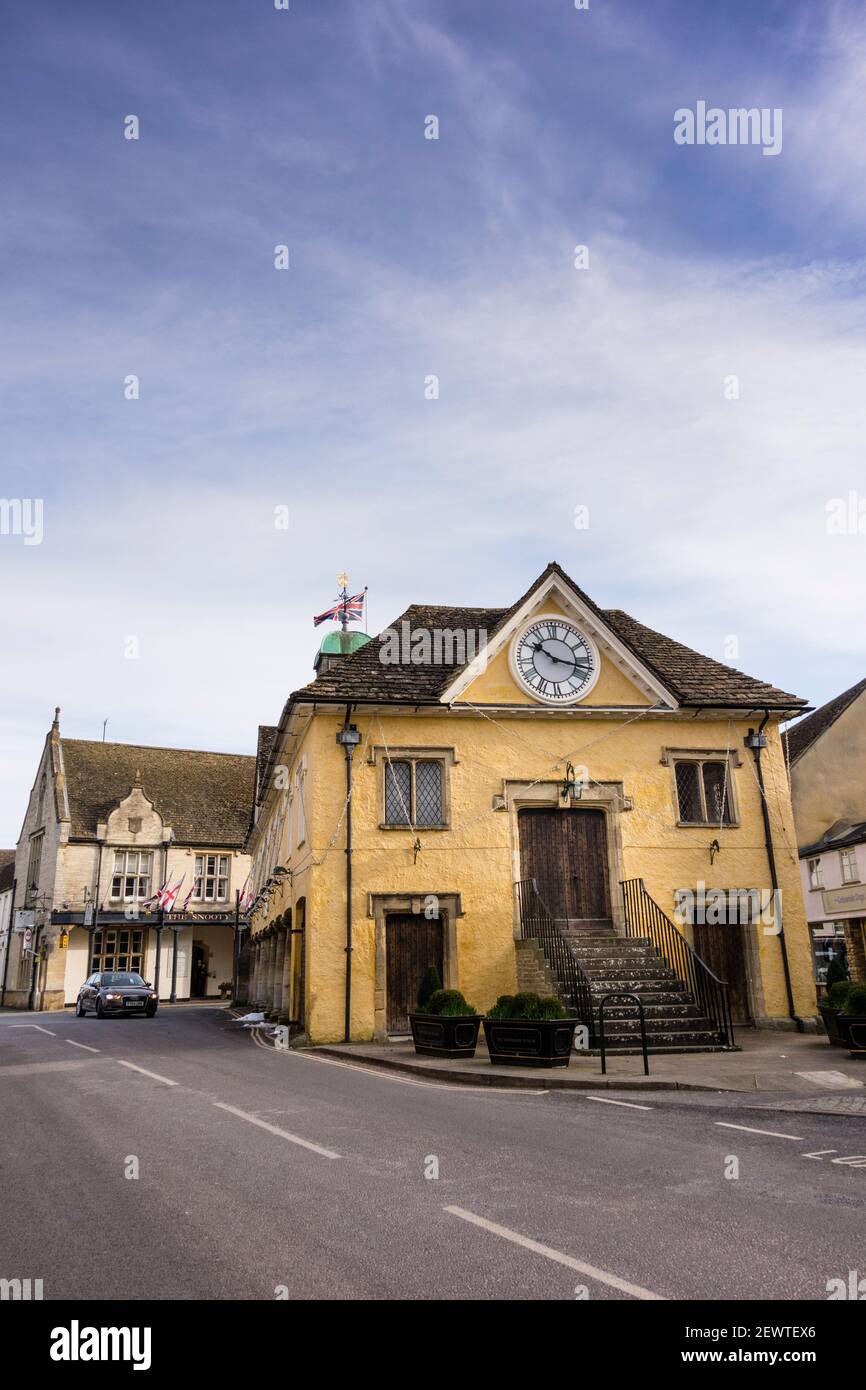 Grade 1 listed Market house in the centre of Tetbury, Gloucestershire, UK Stock Photo