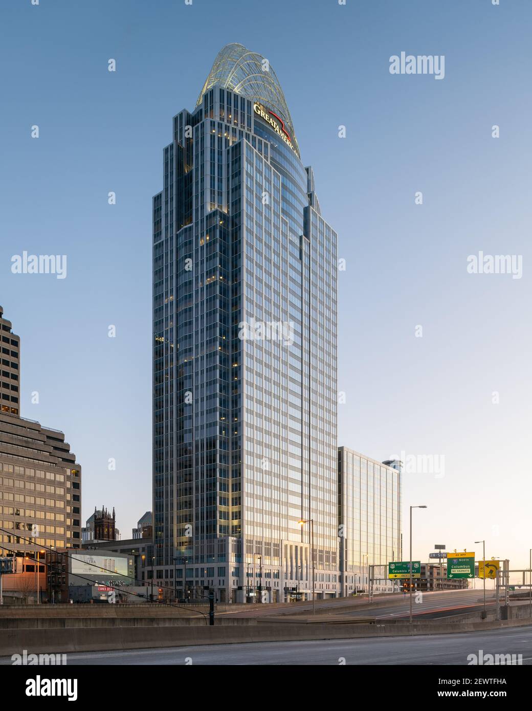 Great American Tower, designed by Gyo Obata Stock Photo