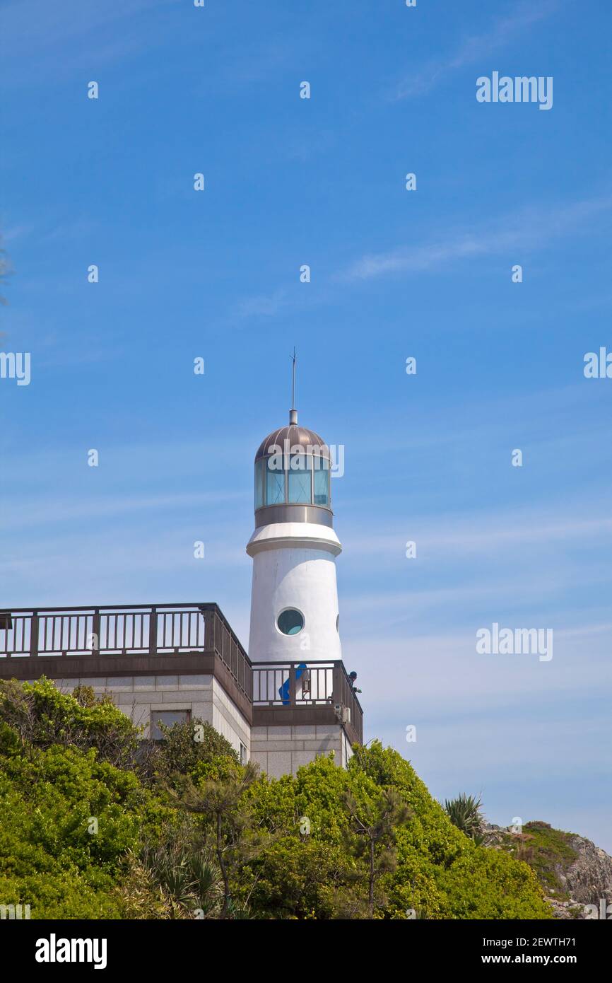 Korea, Gyeongsangnam-do, Busan, Haeundae, Dongbaek Park, Lighthouse Stock Photo