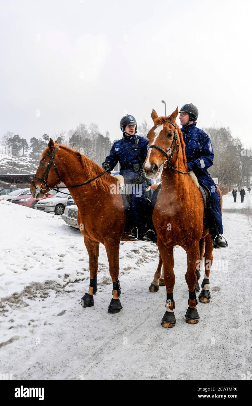 Finnish mounted police hi-res stock photography and images - Alamy