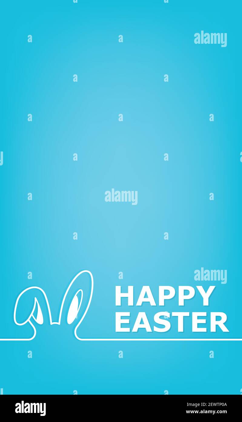 Abstract Easter Bunny with Happy Easter Greetings - Vector illustration Stock Vector