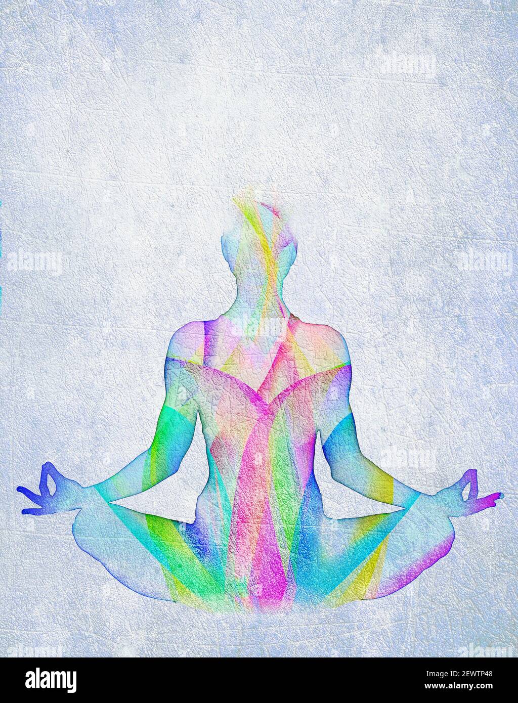 meditation yoga pose illustration Stock Photo