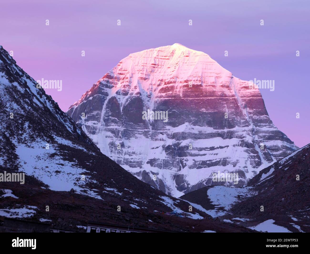 sunrise on Mount Kailash Scenic view, Stock Photo