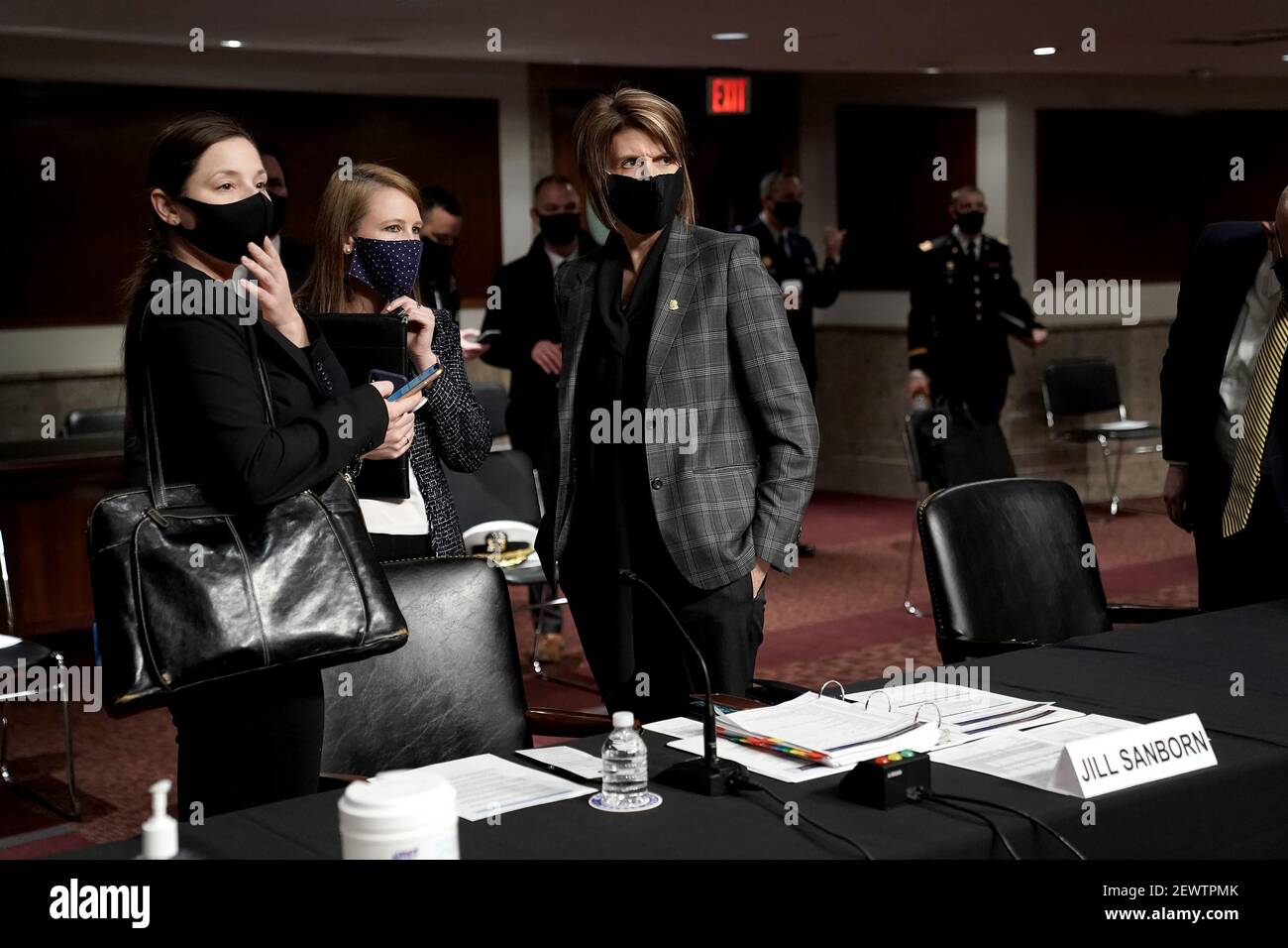 Washington, United States. 03rd Mar, 2021. FBI Assistant Director of the Counterterrorism Division Jill Sanborn is seen prior to a Senate Homeland Security and Governmental Affairs & Senate Rules and Administration joint hearing to discuss the January 6th attack on the U.S. Capitol on Wednesday, March 3, 2021 in Washington, DC. Pool Photo by Greg Nash/UPI Credit: UPI/Alamy Live News Stock Photo