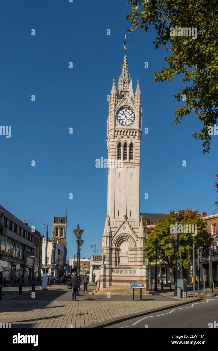 The clock dedicated to Queen Victoria, Situated at the junction of