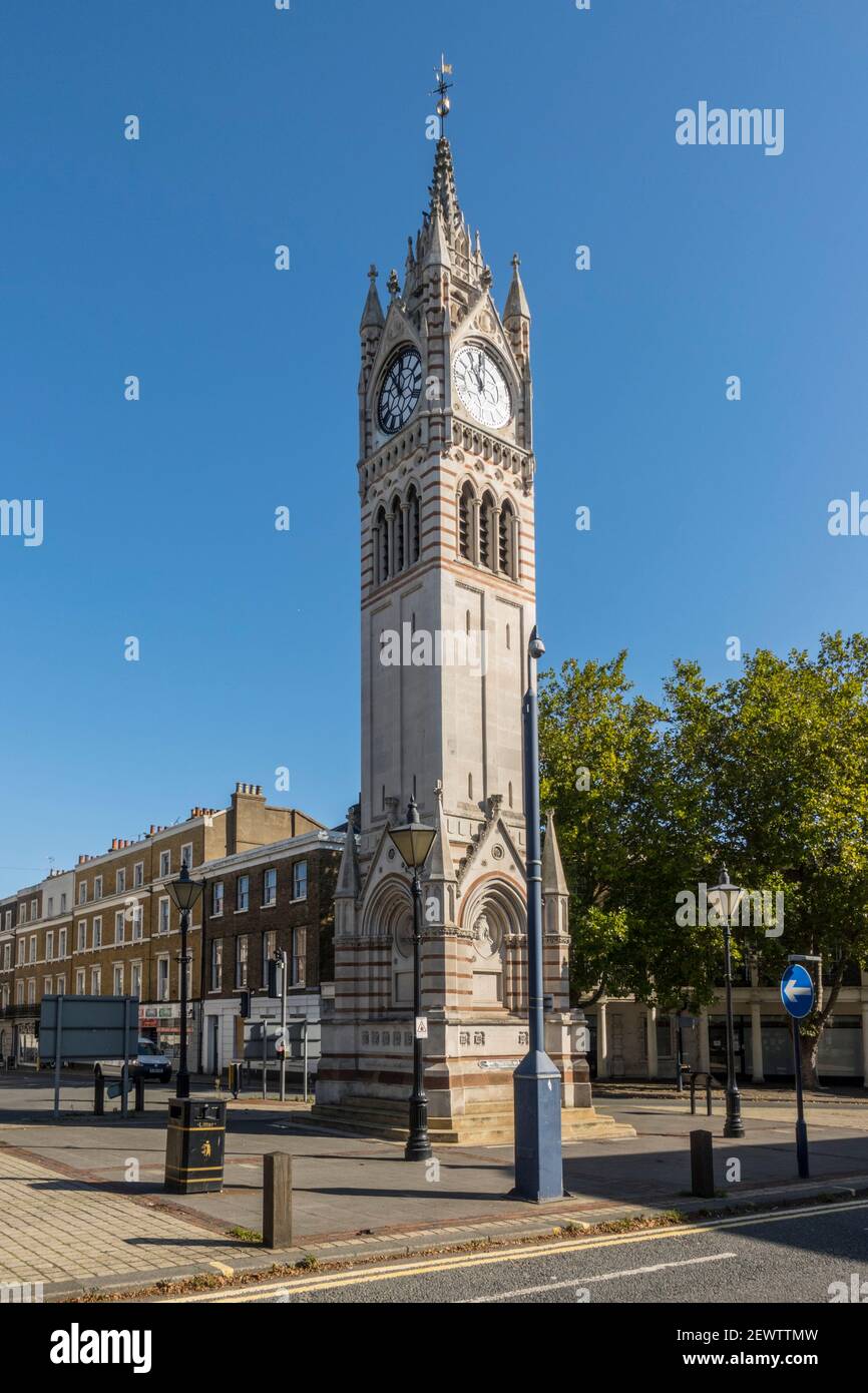 The clock dedicated to Queen Victoria, Situated at the junction of