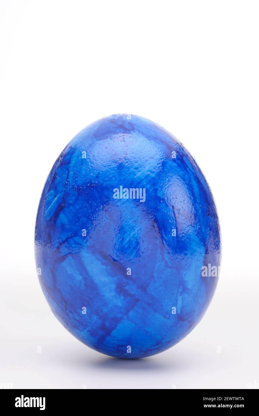 colored easter eggs on white background Stock Photo