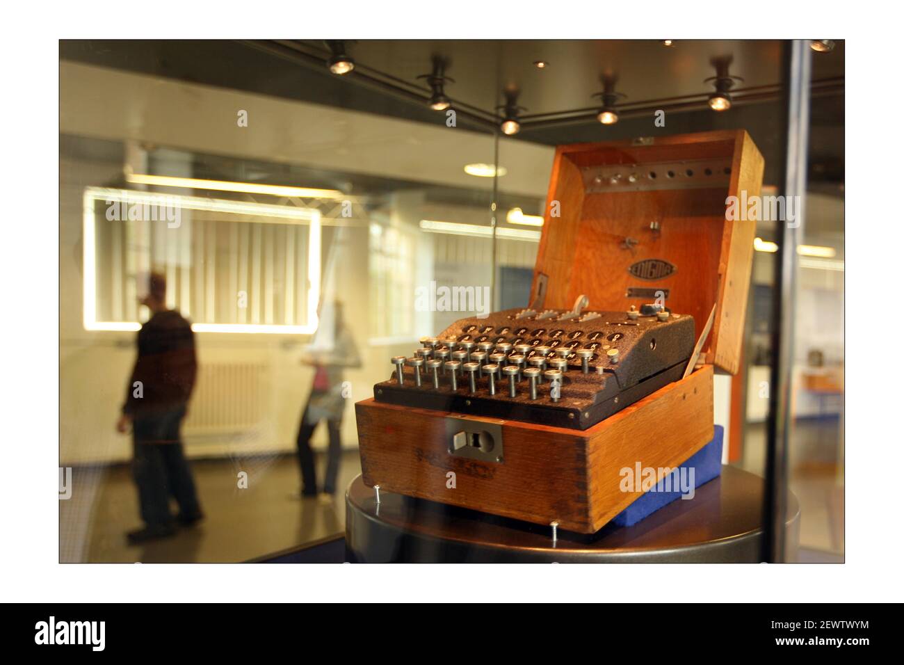 Modified typex machine, a British encryption machine on display in  Bletchley Park, Bletchley. Buckinghamshire, UK Stock Photo - Alamy