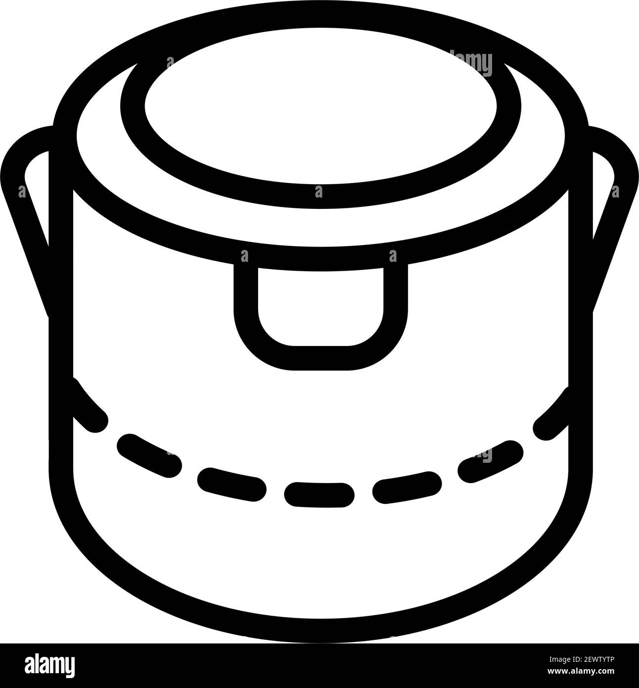 Lunchbox outline simple icon. Illustration of lunchbox icon vector for web design isolated on white Stock Vector