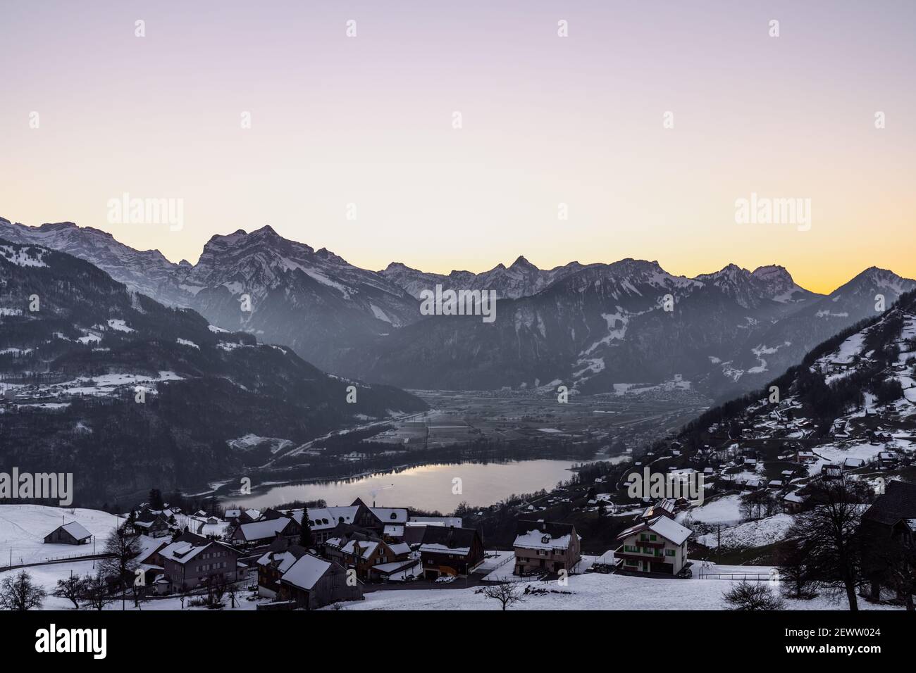 Winter in Amden-Weesen - Switzerland Stock Photo
