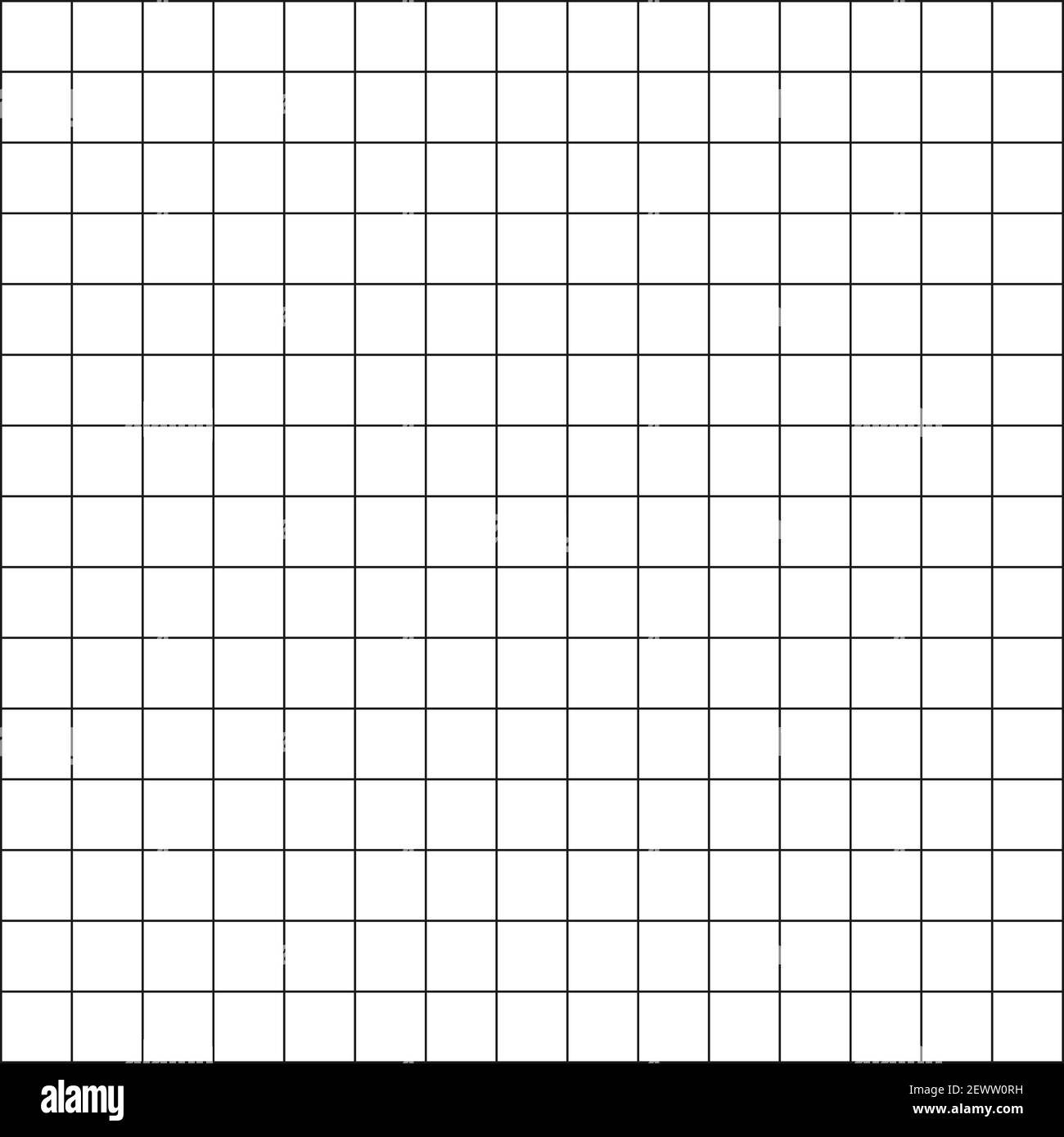 Checkered background. Black graph line white sheet Vector EPS 10 Stock Vector