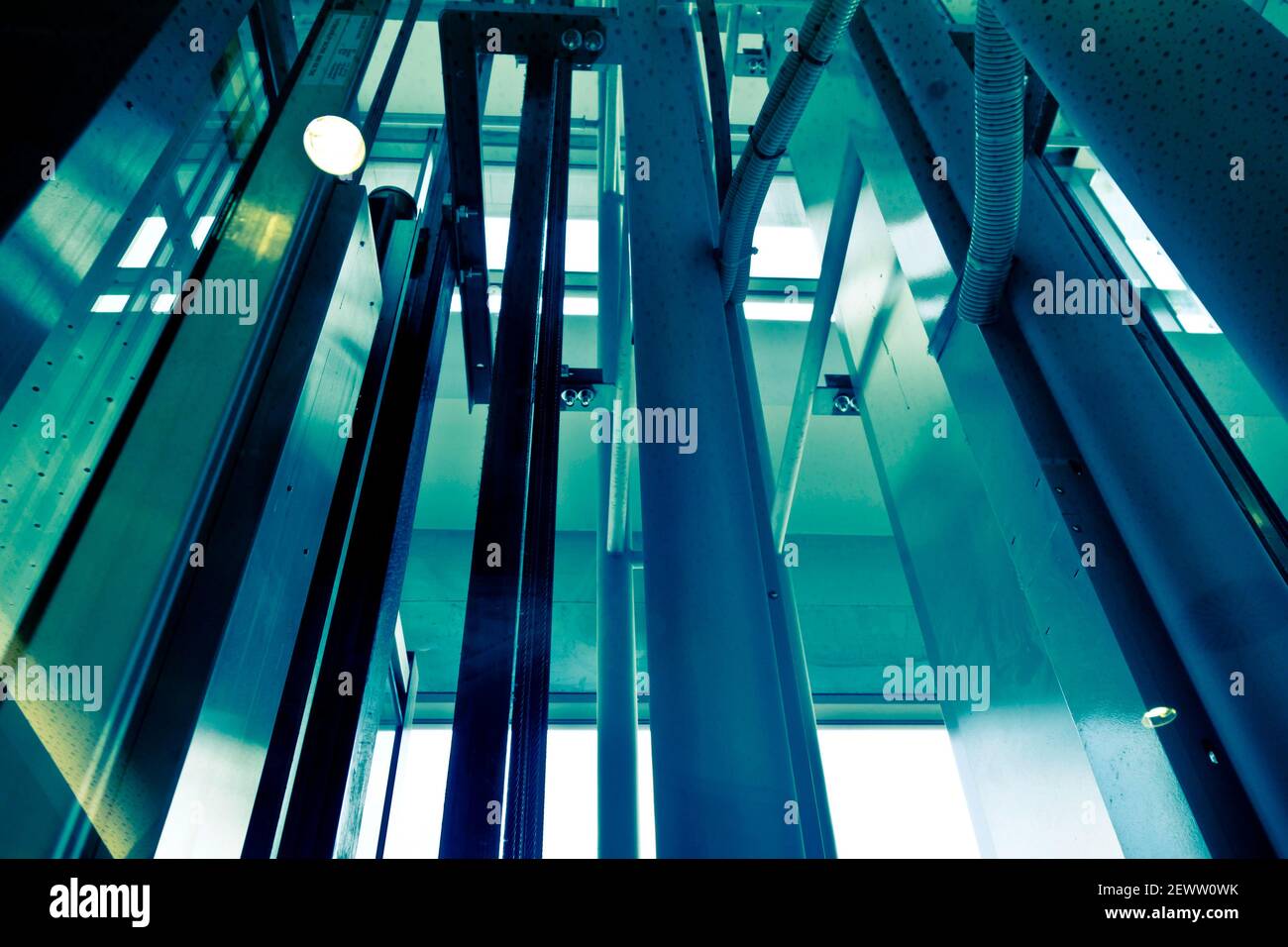 abstract details of a modern lift or elevator Stock Photo