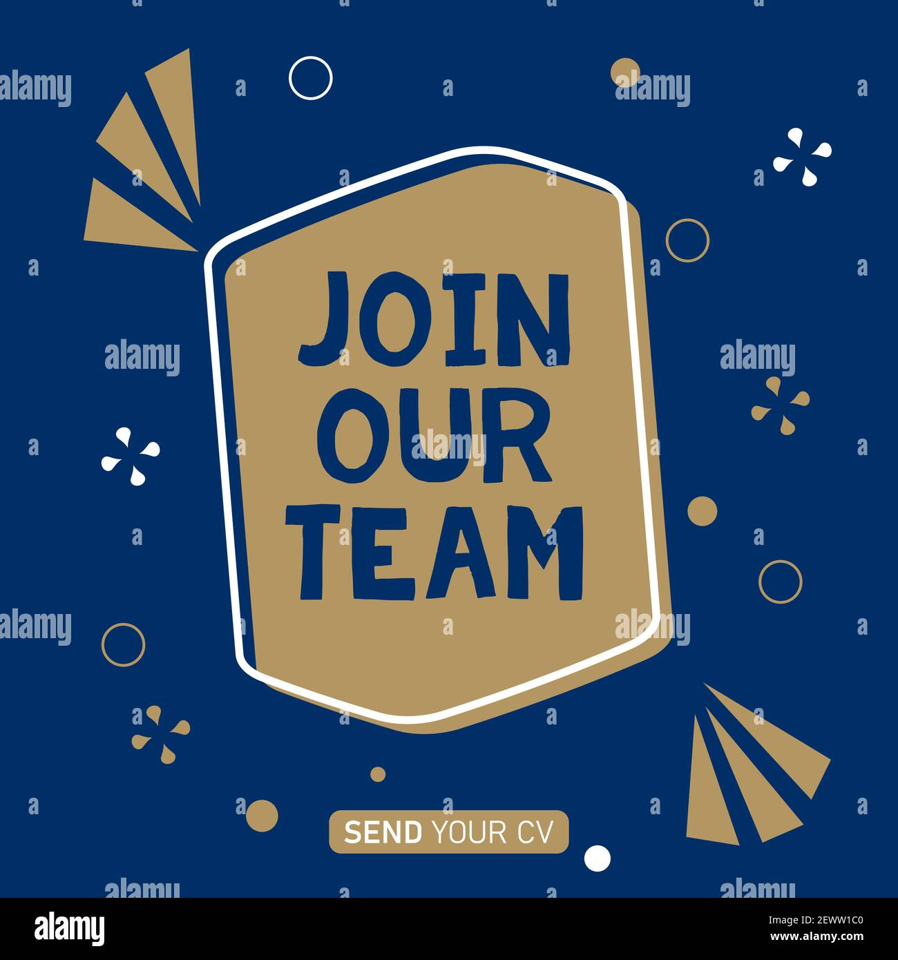 Join Our Team Banner Vector Template Illustration Design. Vector EPS 10. Stock Vector