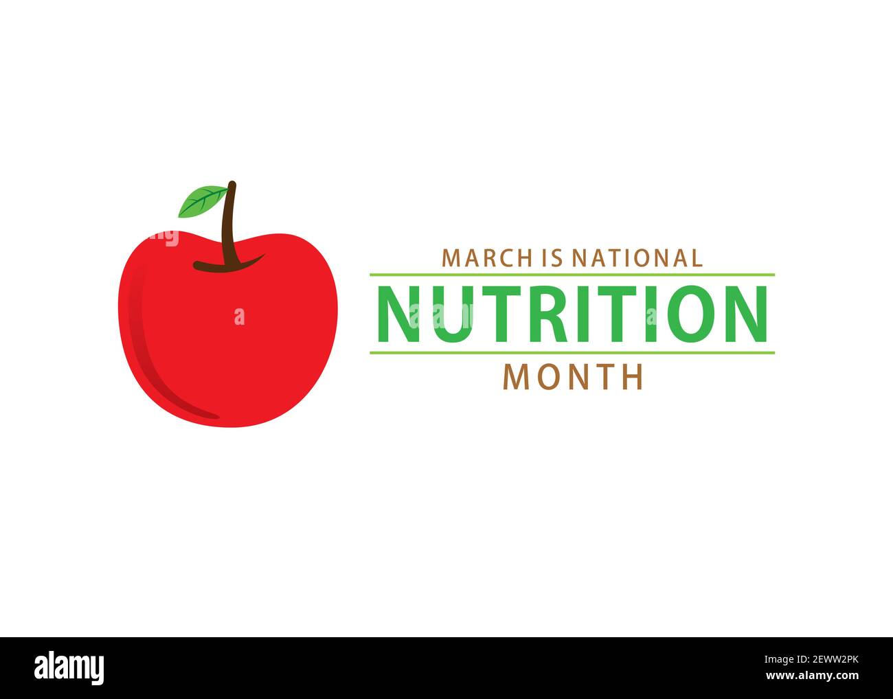 vector illustration of national nutrition month concept design Stock