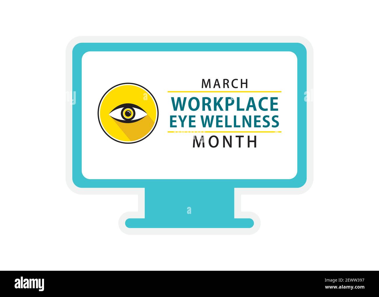 vector-illustration-of-march-is-workplace-eye-wellness-month-theme