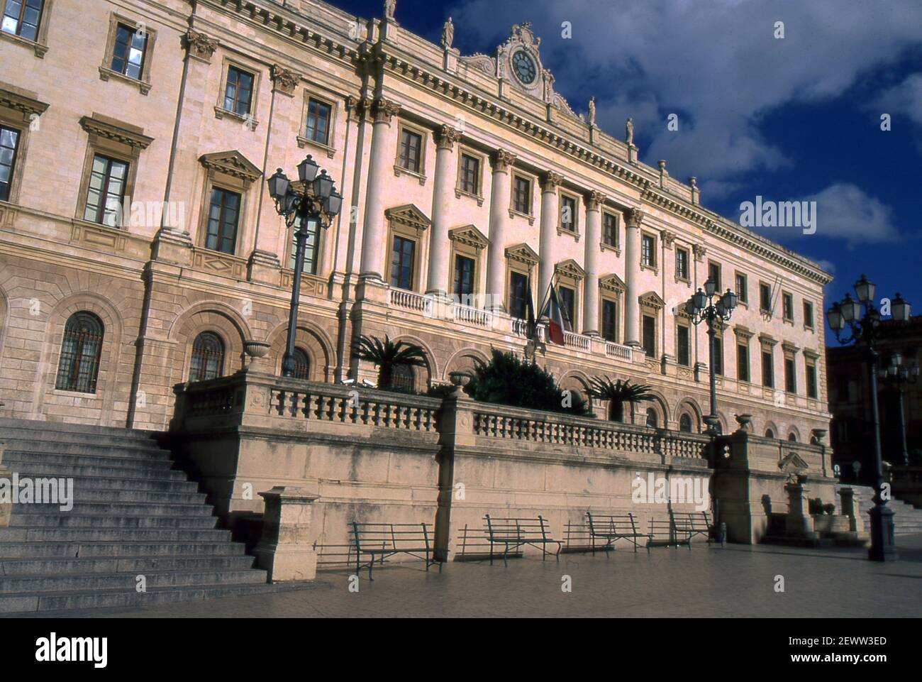 Sassari, Sardinia, Italy. The Privince Palace (scanned from colorslide) Stock Photo