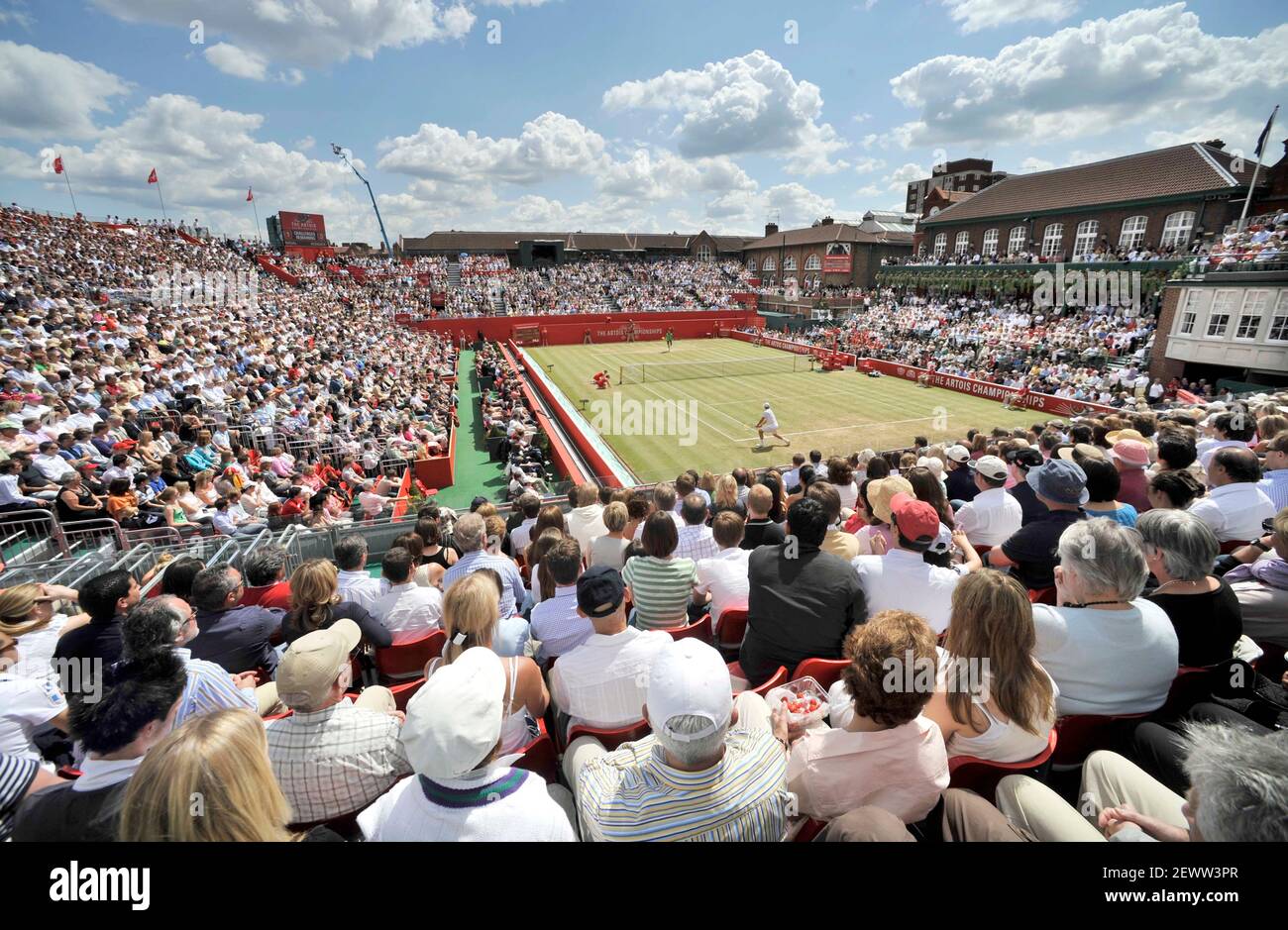 THE ARTOIS CHAMPIONSHIP AT QUEENS CLUB SEMI-FINAL R.NADEL V A.RODDICK.   14/6/2008. PICTURE DAVID ASHDOWN Stock Photo