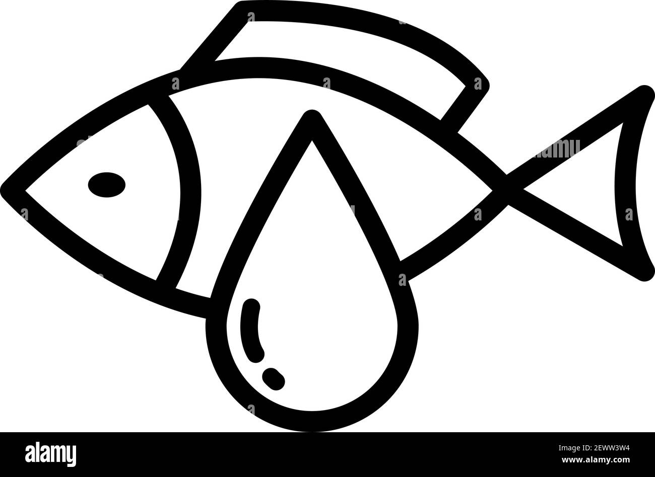 Omega 3 logo design. Fish oil vector design. Fish oil simple icon Stock Vector