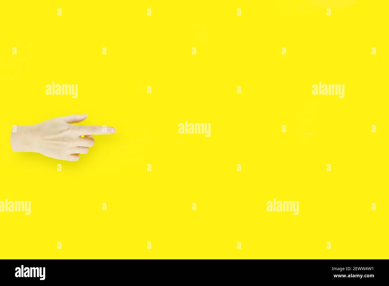 Hand making gesture by single index finger. Hand sign. Index Finger