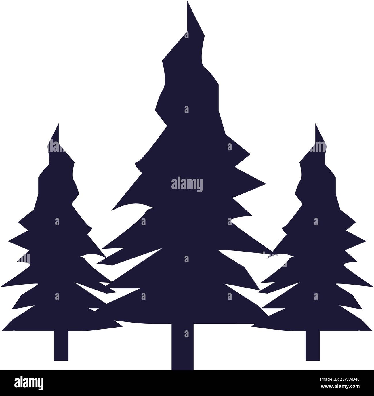 pines trees forest landscape scene Stock Vector Image & Art - Alamy