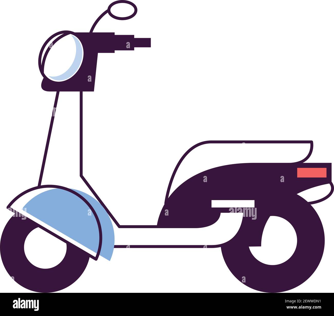 scooter motorcycle vehicle delivery icon Stock Vector