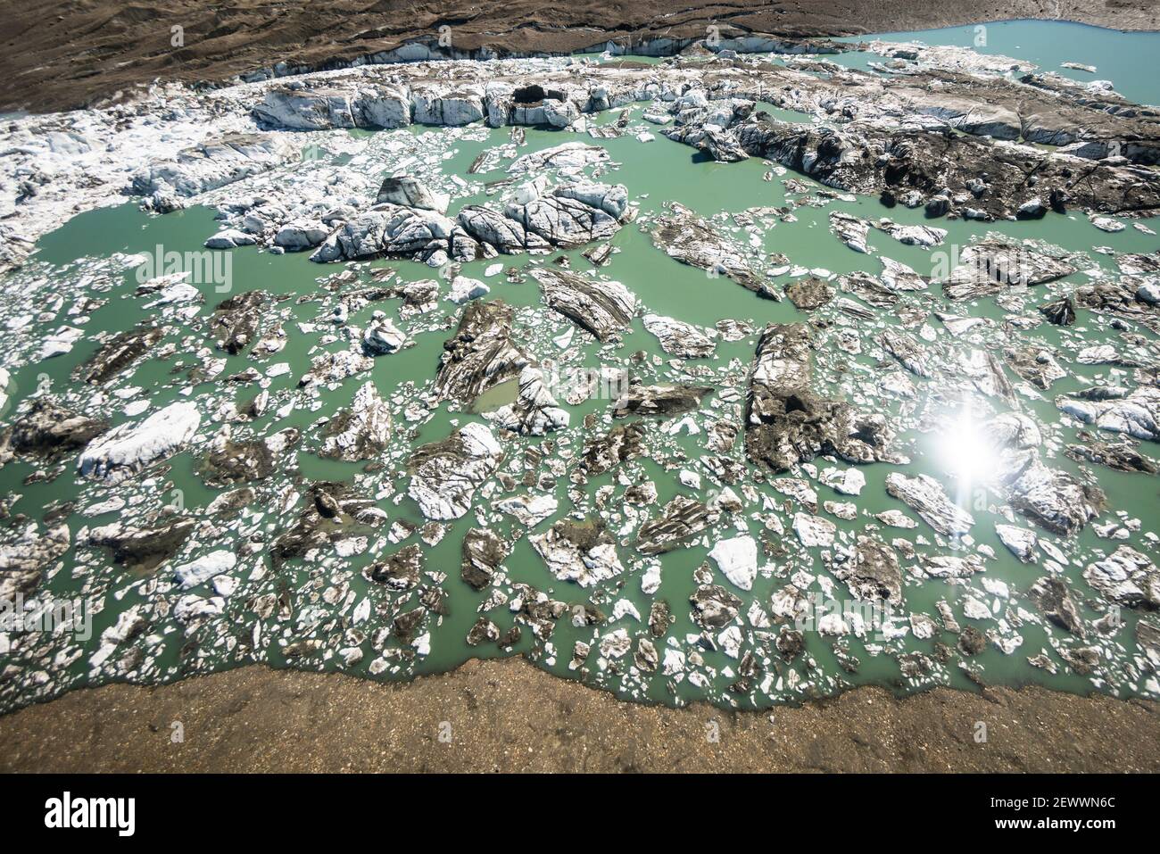 Iceberg Lagoon Near Mount Logan In Yukon Stock Photo