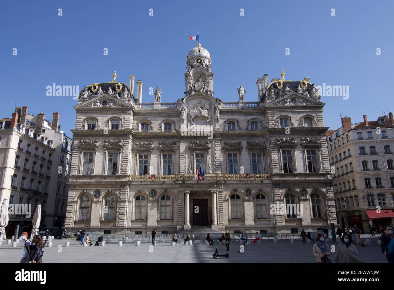 Lyon France Feb 24 21 Photo Of The Majestic Place Des Terreaux And Its Magnificent Town Hall At The Foot Of The Hill Of The Croix Rousse Stock Photo Alamy