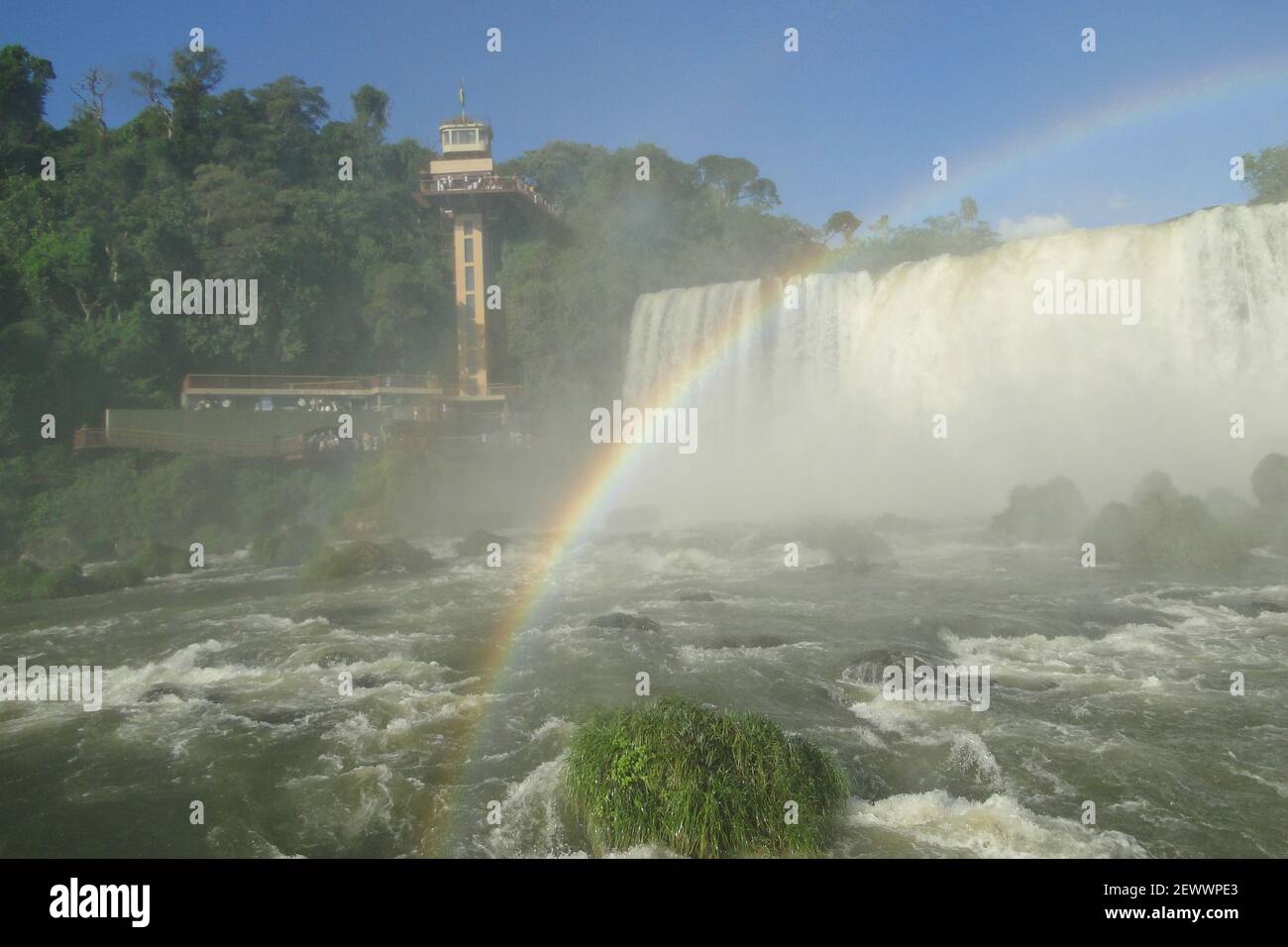 Iguazu Falls, one of the seven natural wonders of the world Stock Photo