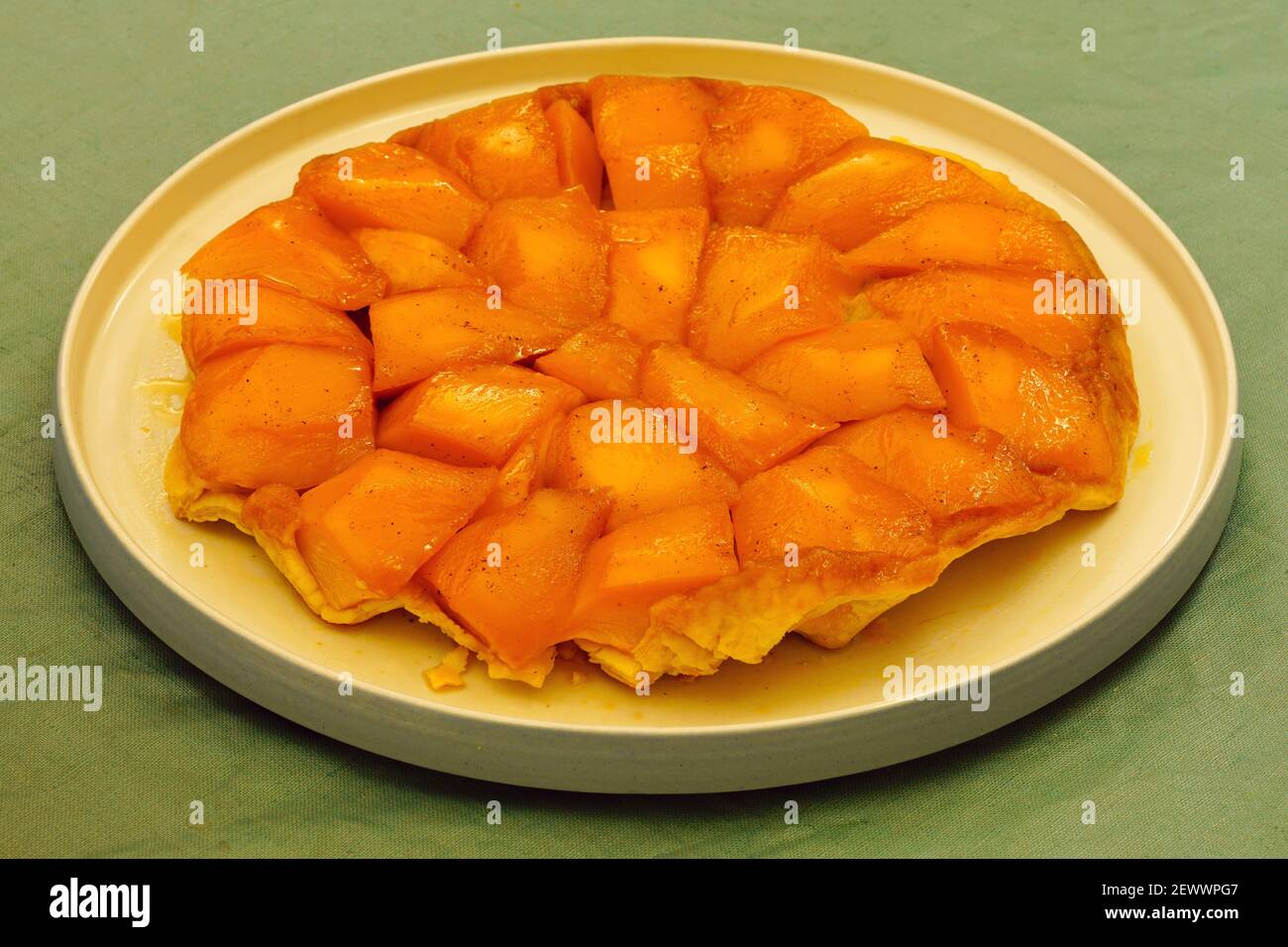 A mango Tarte Tatin upside down cake Stock Photo Alamy