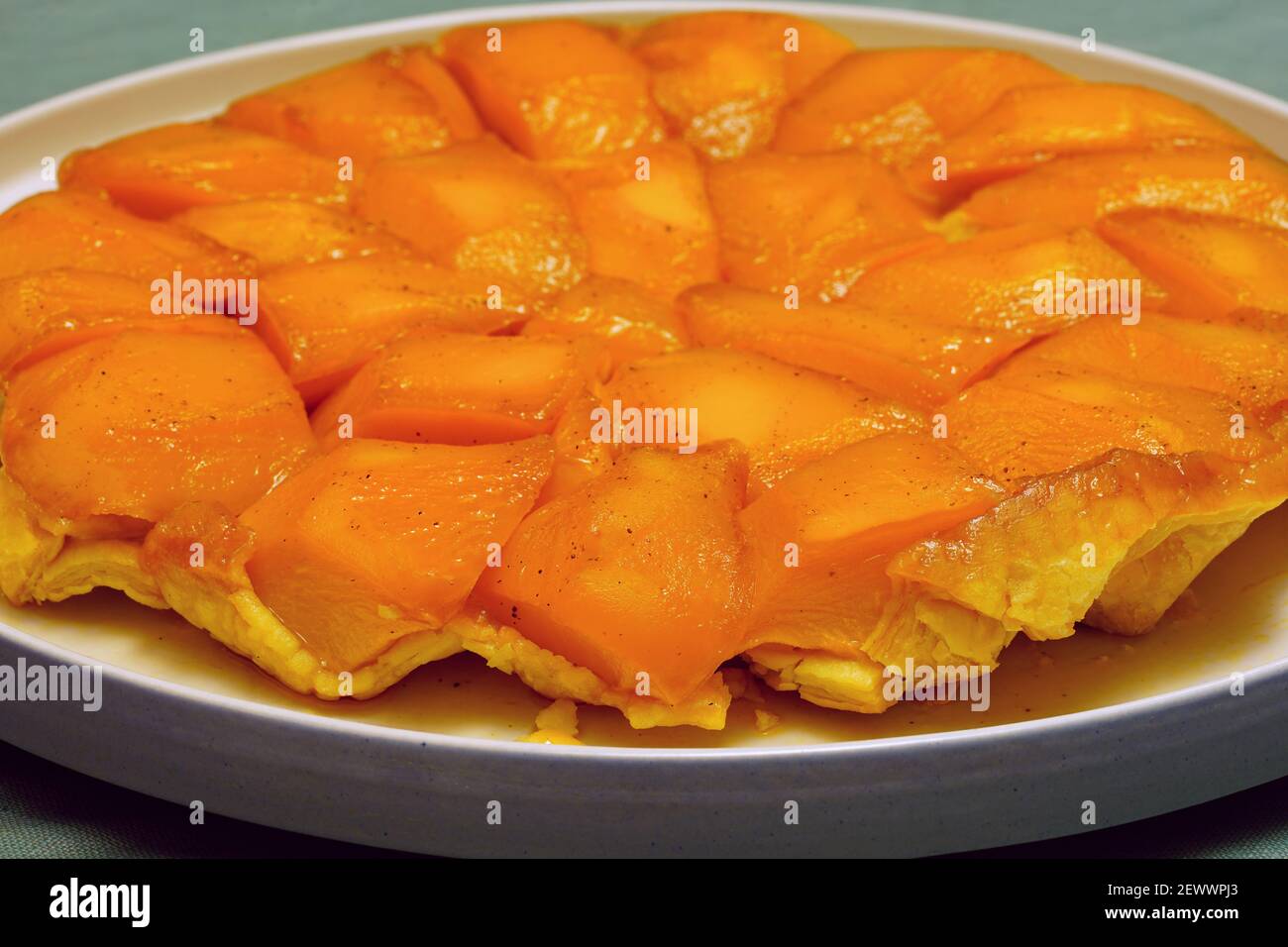 A mango Tarte Tatin upside down cake Stock Photo Alamy